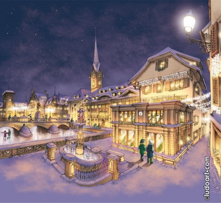 Image Illustration Zurich Christmas - Zürich Weihnachten